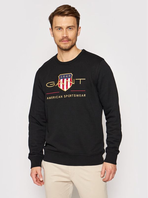 Gant Gant Суитшърт Archive Shield 2046071 Черен Regular Fit
