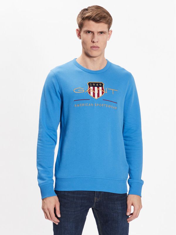 Gant Gant Суитшърт Archive Shield 2046071 Син Regular Fit