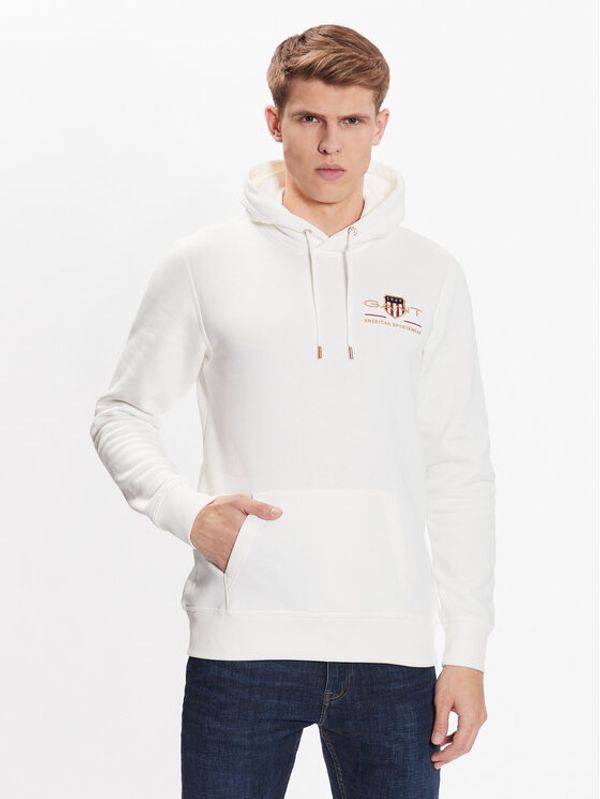 Gant Gant Суитшърт Medium Archive Shield 2047076 Бял Regular Fit