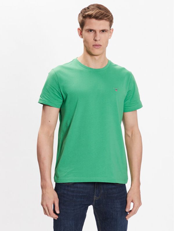 Gant Gant Тишърт 234100 Зелен Regular Fit