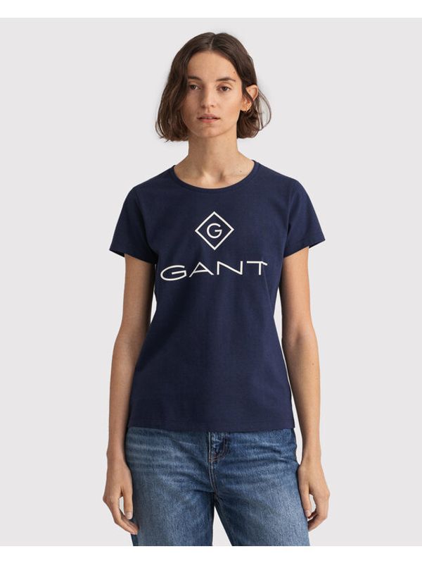 Gant Gant Тишърт Lock Up 4200396 Тъмносин Regular Fit
