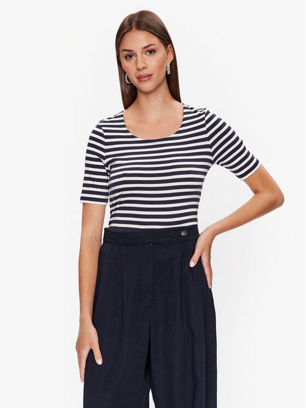 Gant Gant Тишърт Striped 4203432 Тъмносин Slim Fit