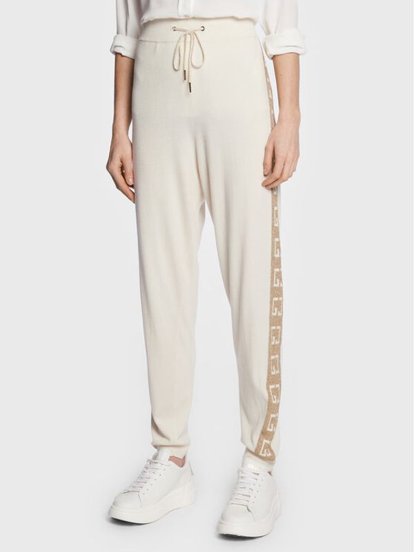 Gaudi Gaudi Jeans Плетени панталони 311BD23001 Екрю Regular Fit