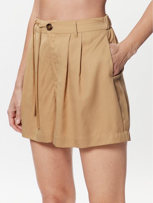 Gaudi Gaudi Шорти от плат 311BD25005 Бежов Regular Fit