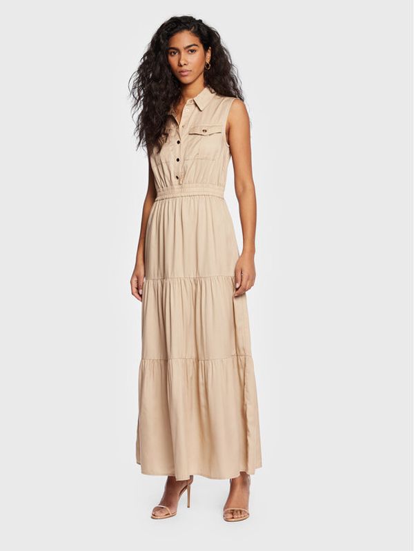 Gaudi Jeans Gaudi Jeans Ежедневна рокля 311BD15002 Бежов Regular Fit