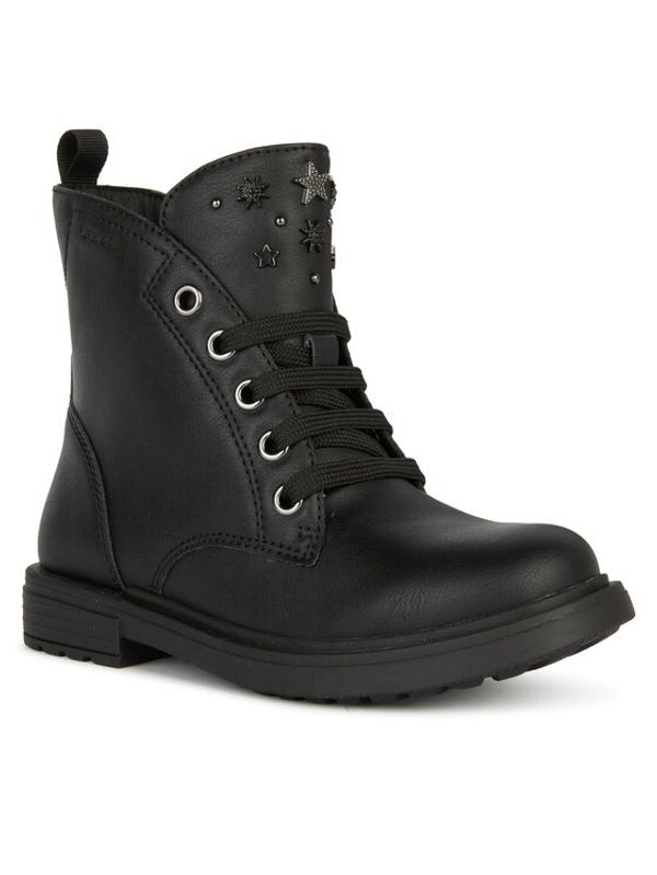 Geox Geox Ботуши Jr Eclair J169QI 000BC C9B1G D Черен