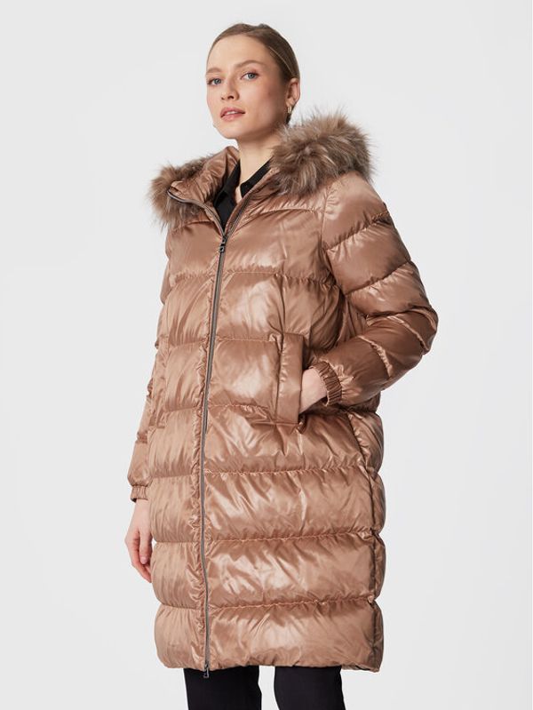 Geox Geox Пухено яке Becksie W2628H T2843 F5239 Кафяв Regular Fit