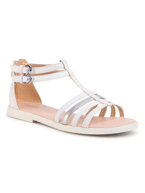 Geox Geox Сандали J S.Karly G. D J7235D 05402 C1000 S Бял