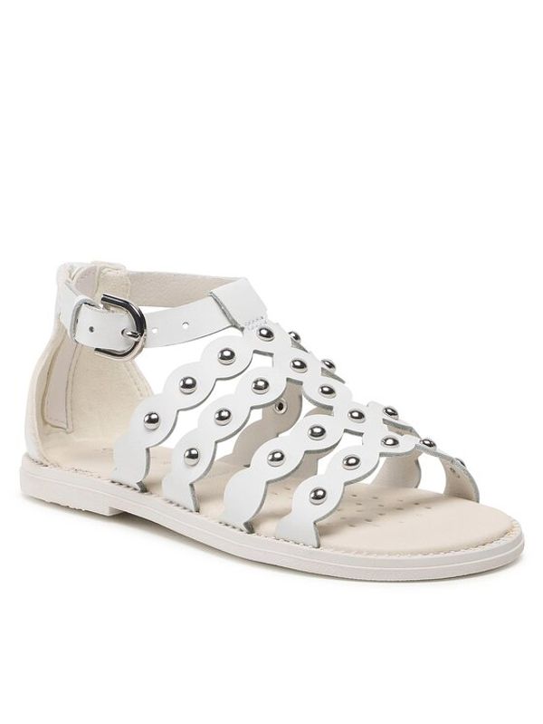 Geox Geox Сандали J Sandal Karly Girl J3535D043BCC1000 S Бял