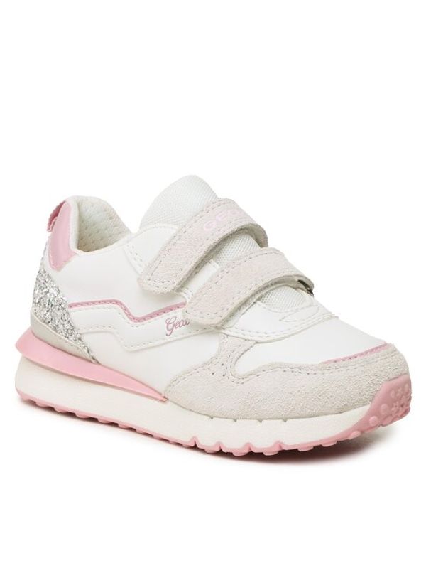 Geox Geox Сникърси J Fastics Girl D J35GZD 022FU C0680 S Бял