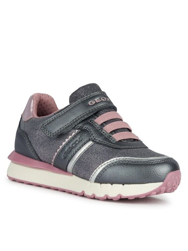 Geox Geox Сникърси J Fastics Girl J26GZB 0HS54 C1FA8 M Сив