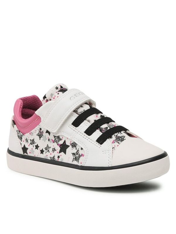 Geox Geox Сникърси J Gisli Girl J354NA0AW54C1364 S Бял