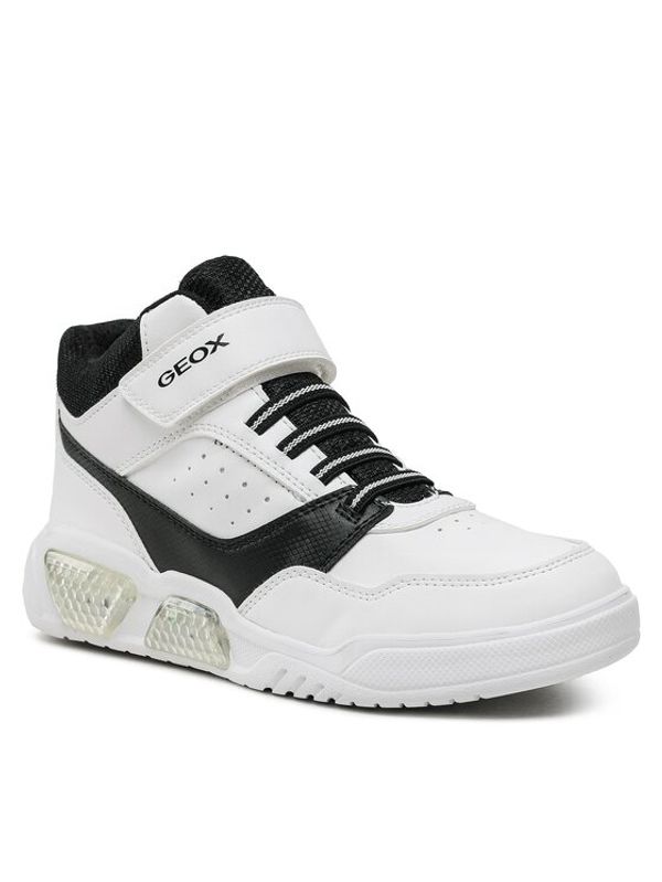 Geox Geox Сникърси J Illuminus Boy J36GVB 05411 C0404 DD Бял