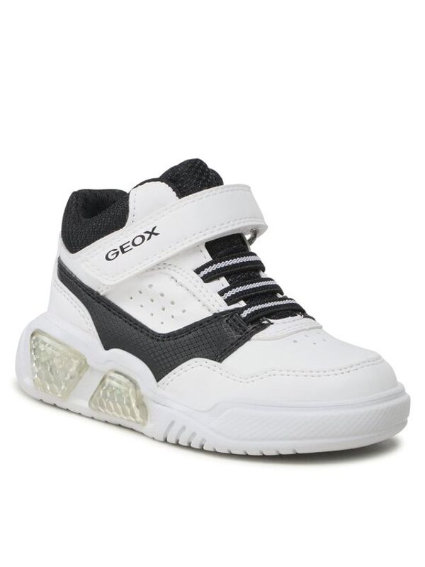 Geox Geox Сникърси J Illuminus Boy J36GVB 05411 C0404 M Бял