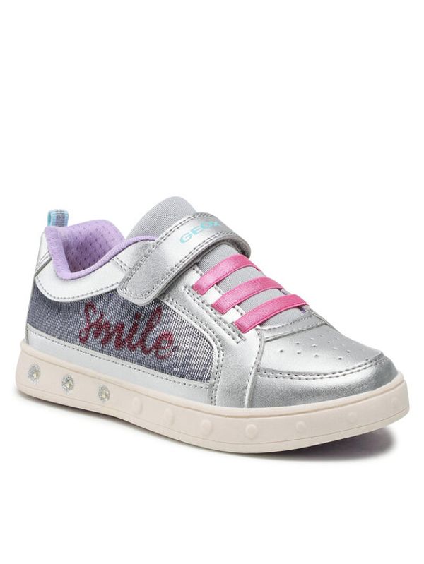 Geox Geox Сникърси J Skylin G. F J258WF 0AJAY C0162 D Сребрист