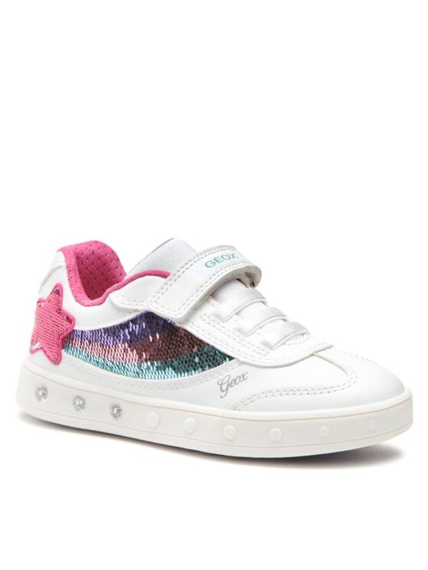 Geox Geox Сникърси J Skylin Girl J358WB0BCATC0653 S Бял