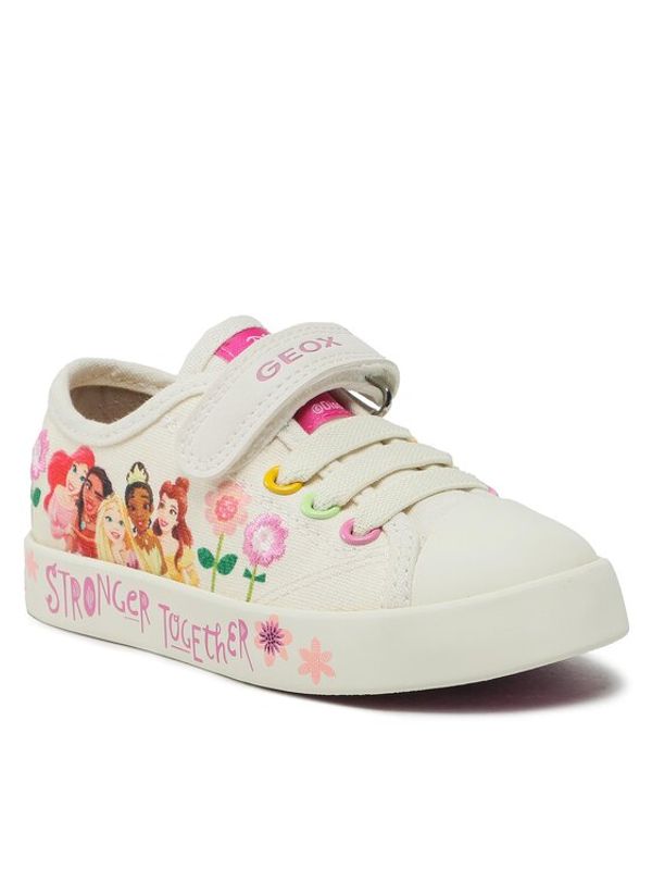 Geox Geox Сникърси Jr Ciak Girl J3504D00010C1058 M Бял