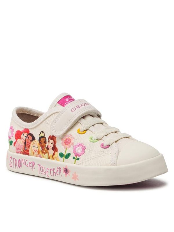 Geox Geox Сникърси Jr Ciak Girl J3504D00010C1058 S Бял