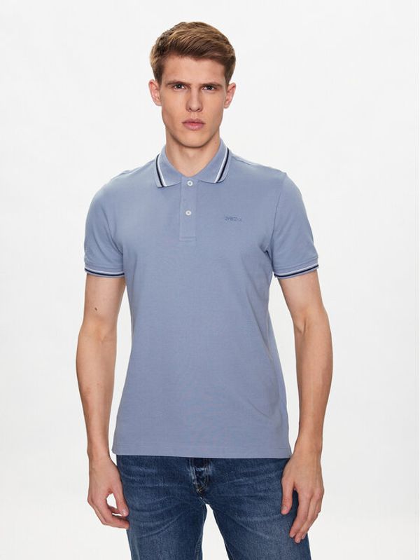 Geox Geox Тениска с яка и копчета Piquet M3510A-T2649 F4580 Син Regular Fit