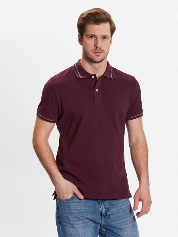 Geox Geox Тениска с яка и копчета Piquet M3510A-T2649 F8312 Червен Regular Fit