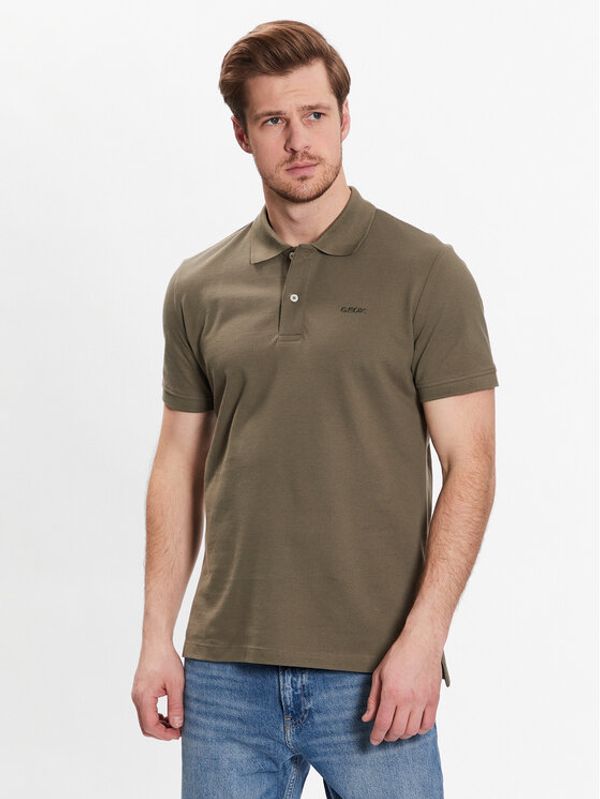 Geox Geox Тениска с яка и копчета Piquet M3510B-T2649 F3408 Зелен Regular Fit