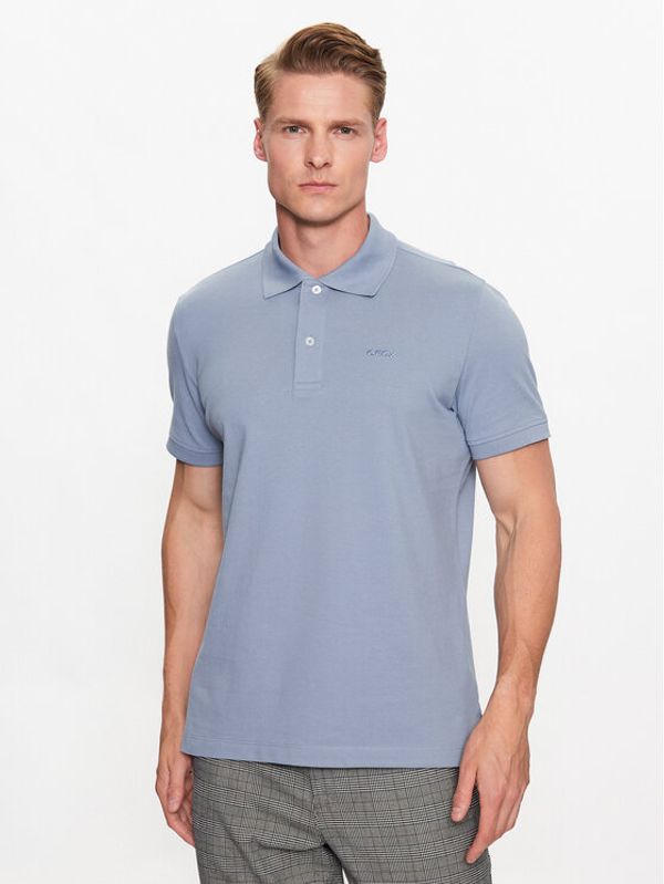 Geox Geox Тениска с яка и копчета Piquet M3510B-T2649 F4508 Бял Regular Fit