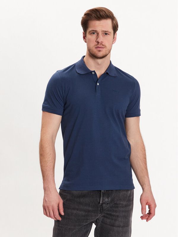 Geox Geox Тениска с яка и копчета Piquet M3510D-T2994 F4070 Син Regular Fit