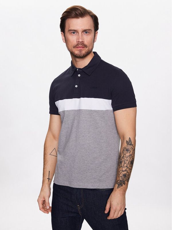 Geox Geox Тениска с яка и копчета Piquet M3510K-TC173 F1696 Сив Regular Fit