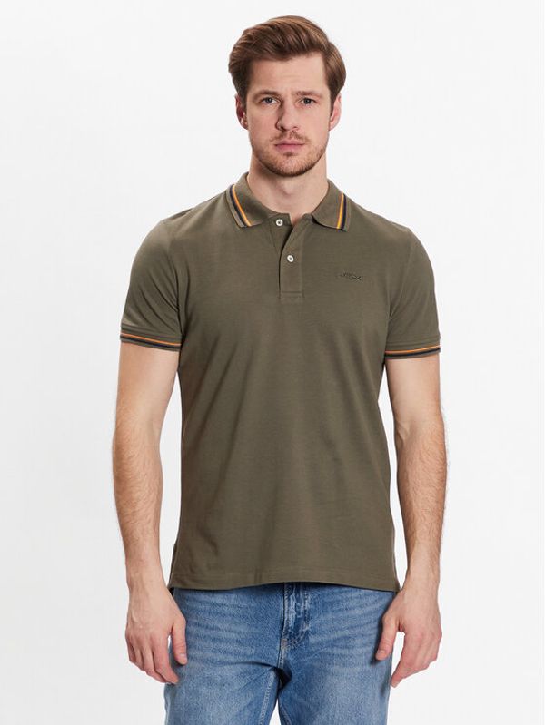 Geox Geox Тениска с яка и копчета Piquet M3511A-T2649 F3408 Зелен Regular Fit