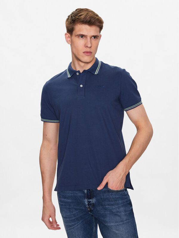 Geox Geox Тениска с яка и копчета Piquet M3511A-T2649 F4070 Син Regular Fit