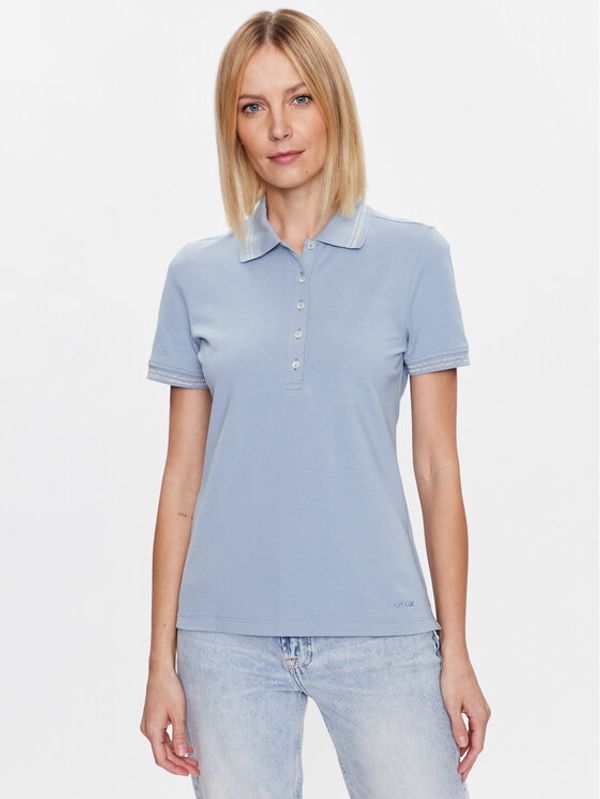 Geox Geox Тениска с яка и копчета Piquet W3510A-T2649 F4577 Син Regular Fit