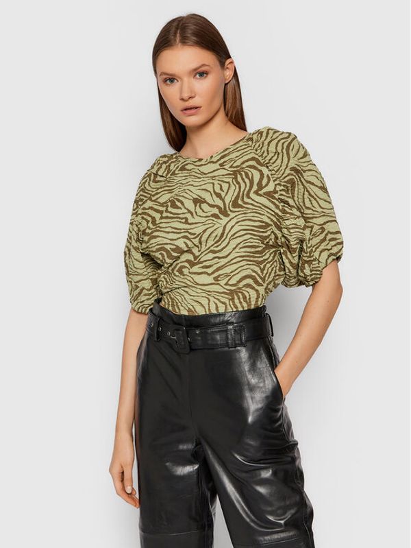 Gestuz Gestuz Блуза Averygz 10905398 Зелен Slim Fit