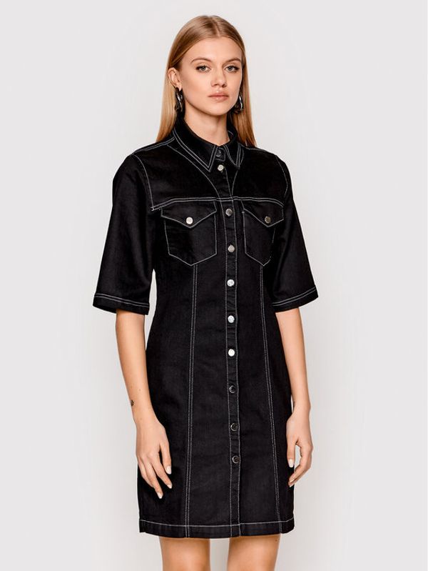 Gestuz Gestuz Дънкова рокля Audagz 10905894 Черен Regular Fit