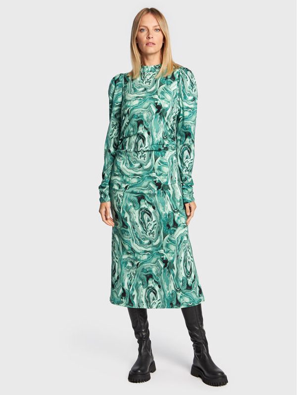 Gestuz Gestuz Коктейлна рокля Ravagz 10906551 Зелен Slim Fit