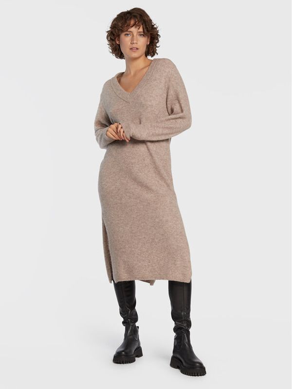 Gestuz Gestuz Плетена рокля Alpha 10906549 Бежов Comfortable Fit