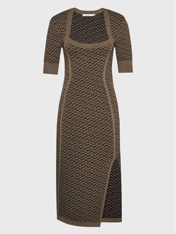 Gestuz Gestuz Плетена рокля Matthea 10906265 Зелен Slim Fit