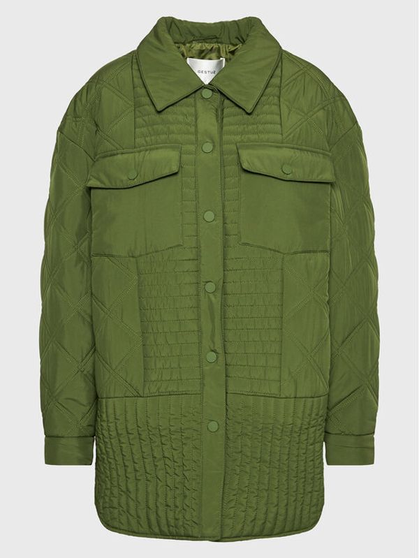 Gestuz Gestuz Преходно яке Teba 10906357 Зелен Loose Fit