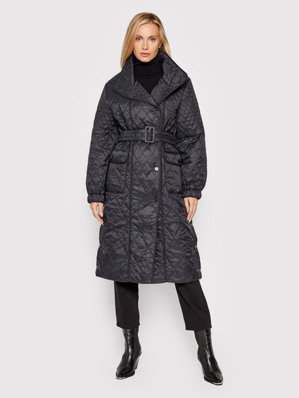 Gestuz Gestuz Пухено яке Evala 10905602 Черен Loose Fit