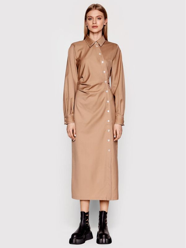 Gestuz Gestuz Рокля тип риза Amadagz 10905836 Бежов Regular Fit