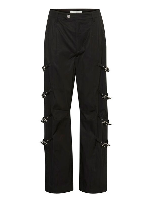 Gestuz Gestuz Текстилни панталони 10908260 Черен Regular Fit