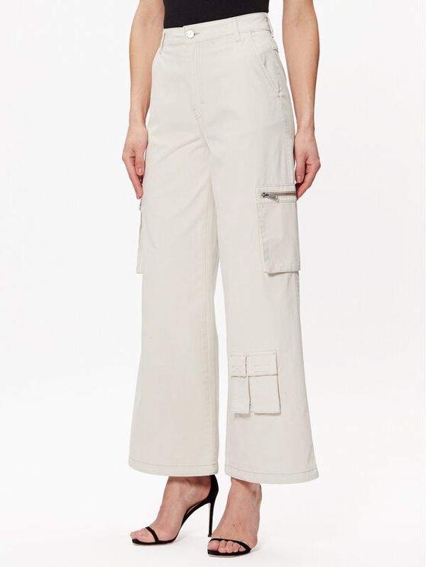 Gestuz Gestuz Текстилни панталони Candace 10907045 Екрю Regular Fit