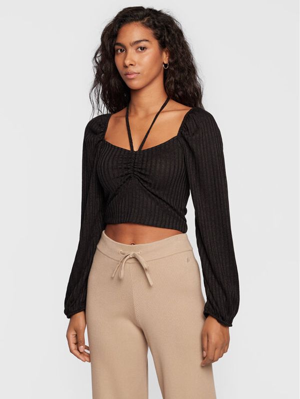 Gina Tricot Gina Tricot Блуза Amalie 16592 Черен Slim Fit