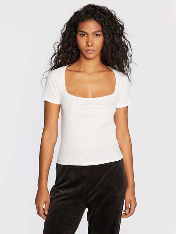 Gina Tricot Gina Tricot Блуза Cindy 16704 Бял Slim Fit