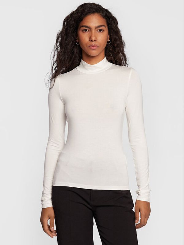 Gina Tricot Gina Tricot Блуза Dorsia 86530 Бял Slim Fit