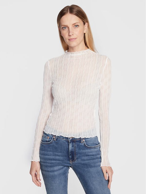 Gina Tricot Gina Tricot Блуза Everly 17923 Бял Regular Fit