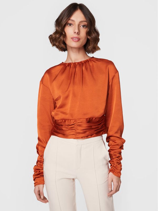 Gina Tricot Gina Tricot Блуза Jonna 17749 Кафяв Regular Fit