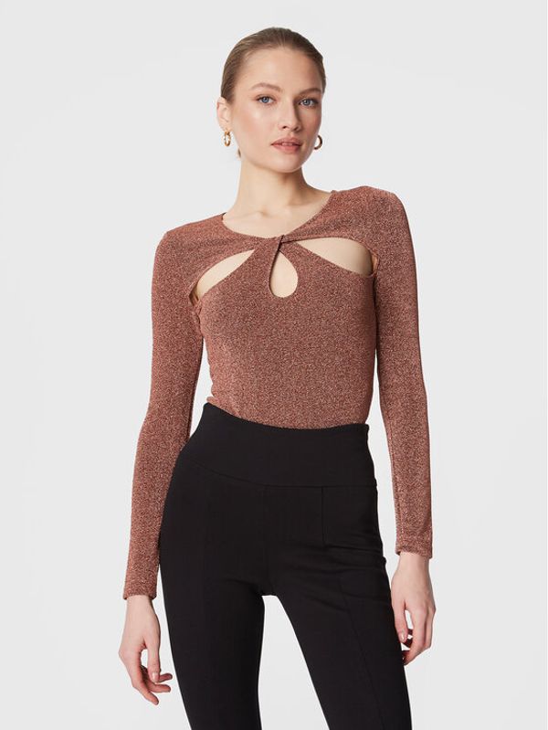 Gina Tricot Gina Tricot Блуза Lexi 18565 Кафяв Regular Fit