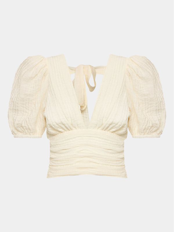 Gina Tricot Gina Tricot Блуза Puff sleeve top 19943 Екрю Regular Fit