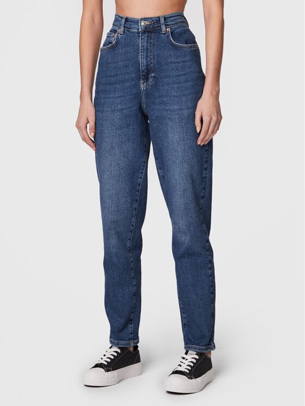 Gina Tricot Gina Tricot Дънки Comfy 86122 Тъмносин Mom Fit