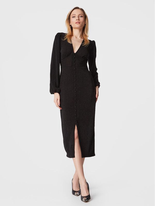 Gina Tricot Gina Tricot Ежедневна рокля Glitter 18806 Черен Regular Fit